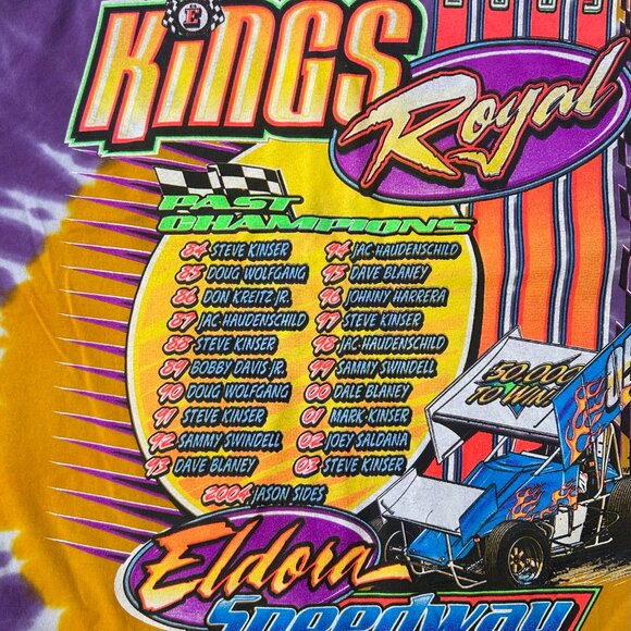 Kings Royal 2005 Vintage Race Tie Dye T Shirt Men Sz XL - Picture 7 of 9